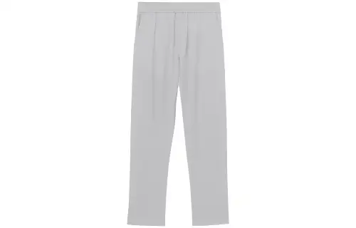 Burberry Knitted Sweatpants Men's Taupe Heather Gray Moderate Straight Fit Pants