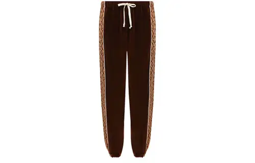 GUCCI Knitted Sweatpants Men's Brown