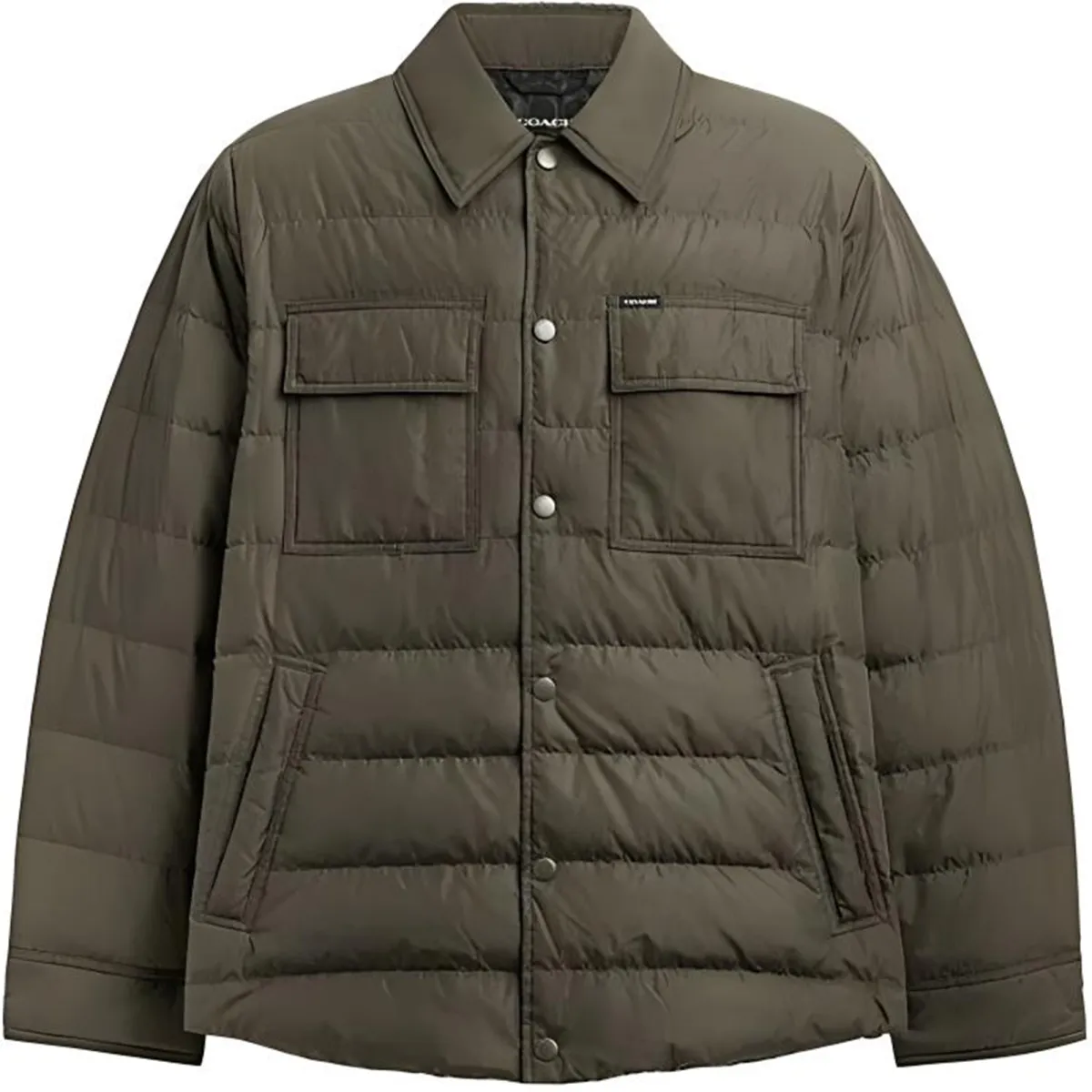 COACH SS24 Down Jacket Men's Dark Fern Green