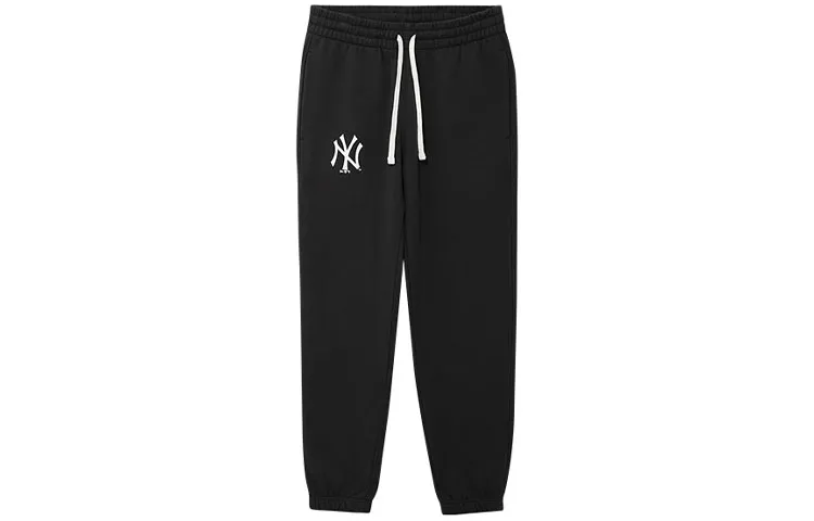 New Era New York Yankees MLB Collection, New York Yankees Logo Plush Cuffed Socks Knitted Sweatpants Unisex Black