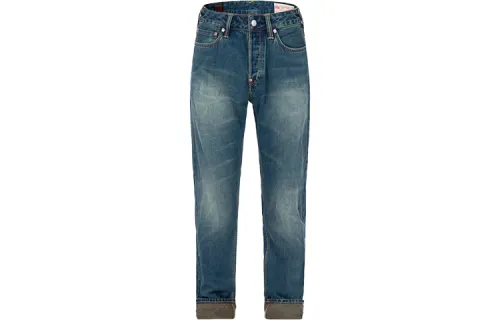 EVISU FW22 Straight Fit Pants Jeans Men's Denim Blue