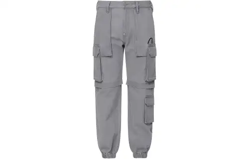 EVISU Cuffed Pants Moderate Jeans Men's Gray