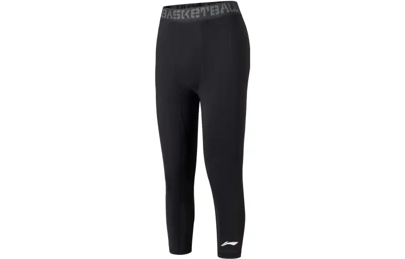 Li Ning Training Series Knitted Sweatpants Men's Black Moderate Slim Fit Pants