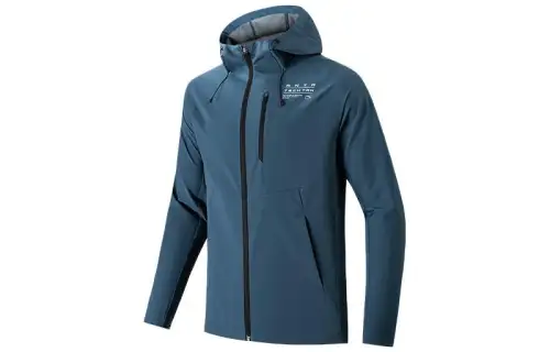 ANTA Trench Coats Men's Blue Hooded Moderate