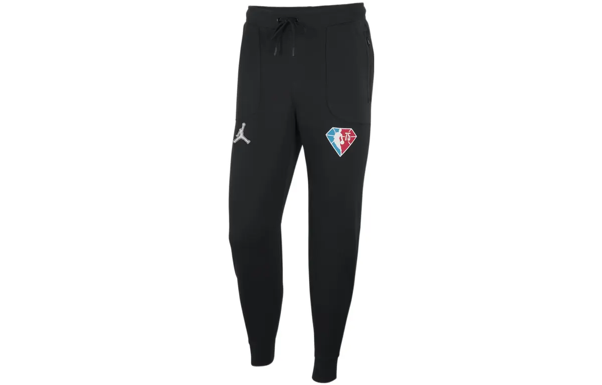 Jordan Nike Air Jordan NBA 75th Anniversary Edition Knitted Sweatpants Men's Black