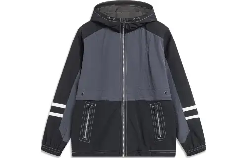 Li Ning Sports Trendy Collection Trench Coat Men's Ebony Black