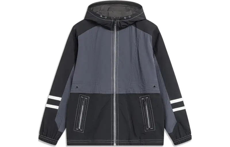Li Ning Sports Trendy Collection Trench Coat Men's Ebony Black