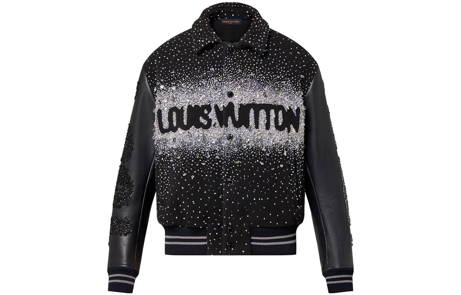 LOUIS VUITTON FW23 Leather Jacket Men's Black