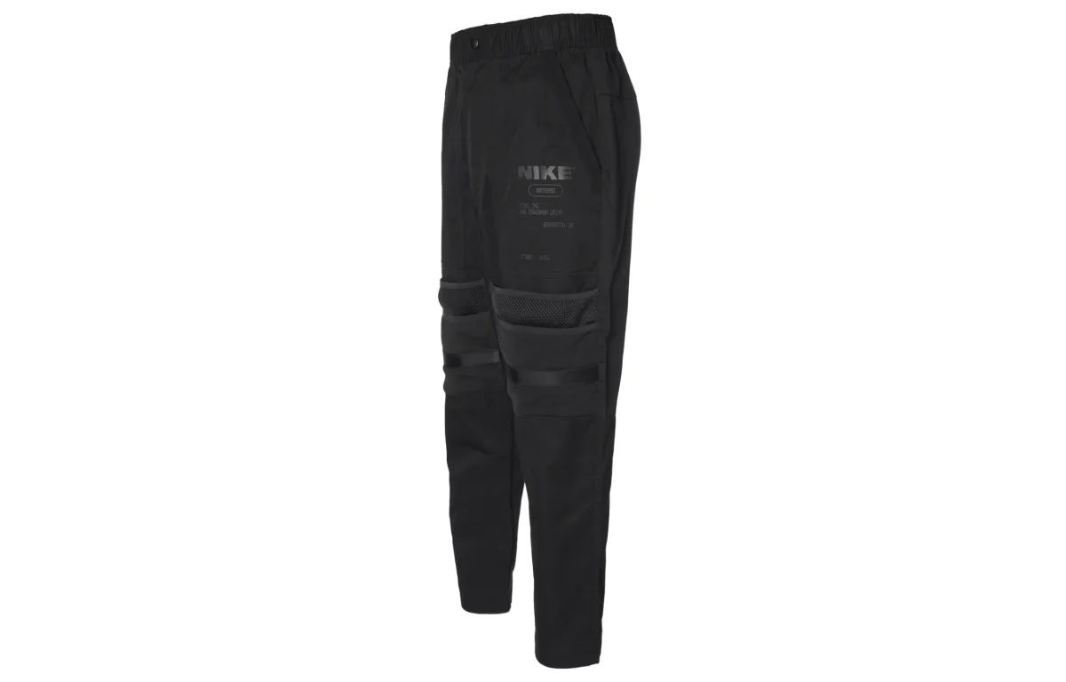 Nike Knitted Sweatpants Men's Black Moderate Straight Fit Pants