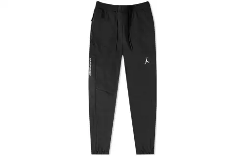 Jordan Knitted Sweatpants Men's Black Moderate Cuffed Pants