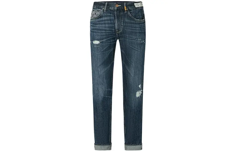 Lee Jeans Men's Blue Moderate Tapered Pants