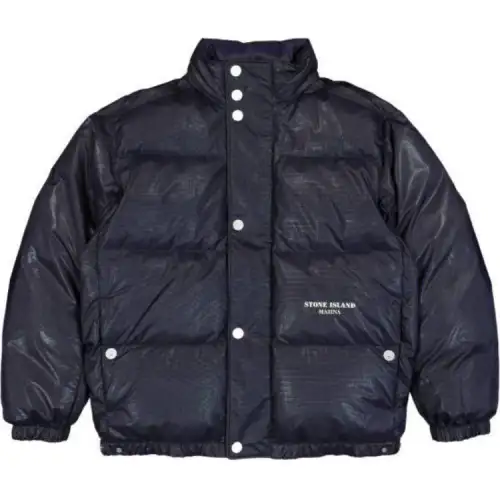 STONE ISLAND S.I. Marina Logo Printed Puffer Jacket