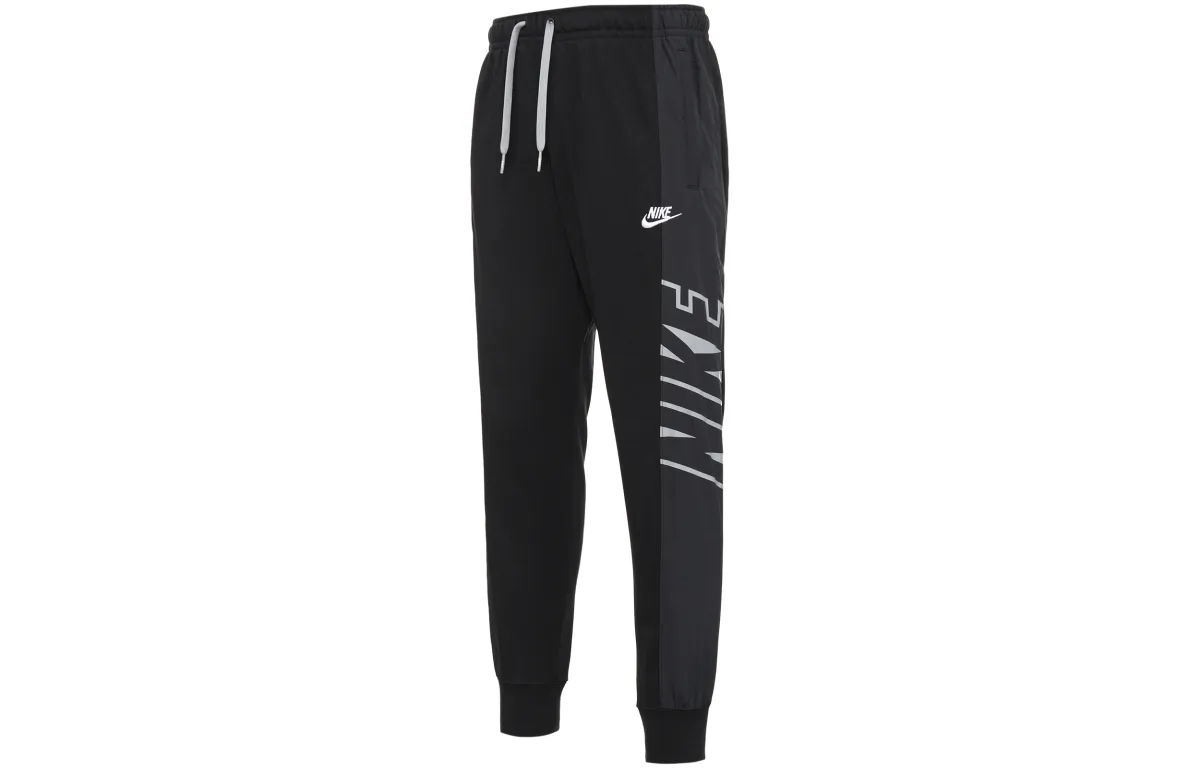 Nike Knitted Sweatpants Men's Black Moderate Cuffed Pants