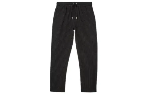Burberry Knitted Sweatpants Men's Black Moderate Straight Fit Pants