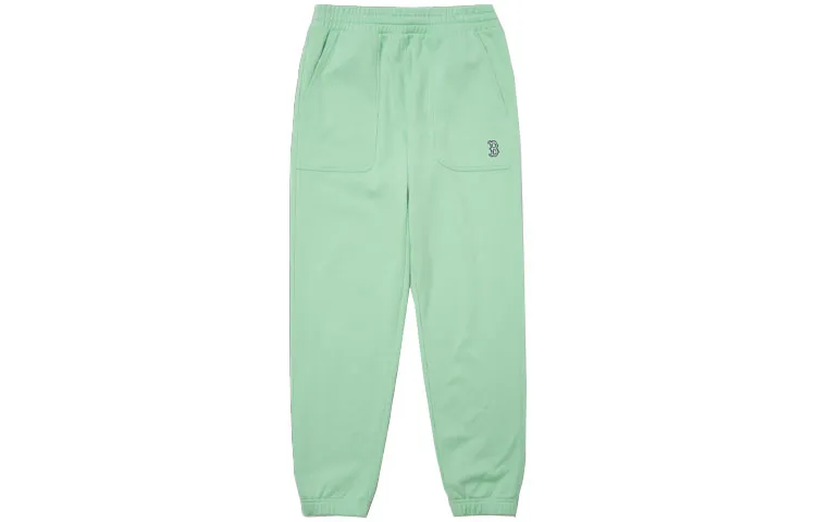 MLB Base Logo SS22 Jogging Knitted Sweatpants Unisex Light Cameo Brown Green