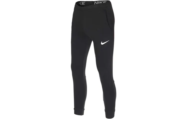 Nike Knitted Sweatpants Men's Black Moderate Cuffed Pants