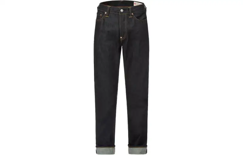 EVISU Jeans Men's Black Moderate Straight Fit Pants