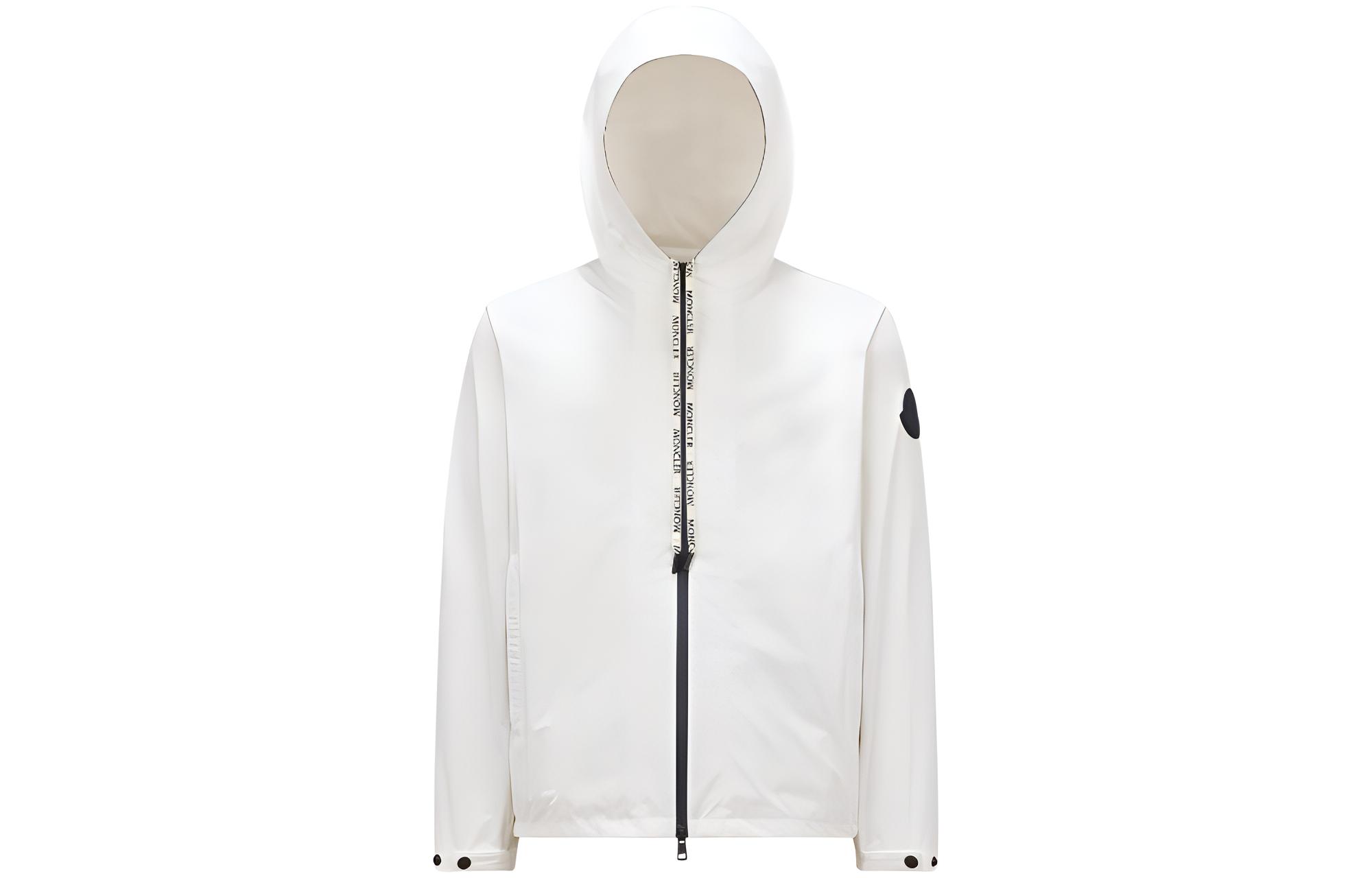 Мужская куртка Moncler С капюшоном (белая)
