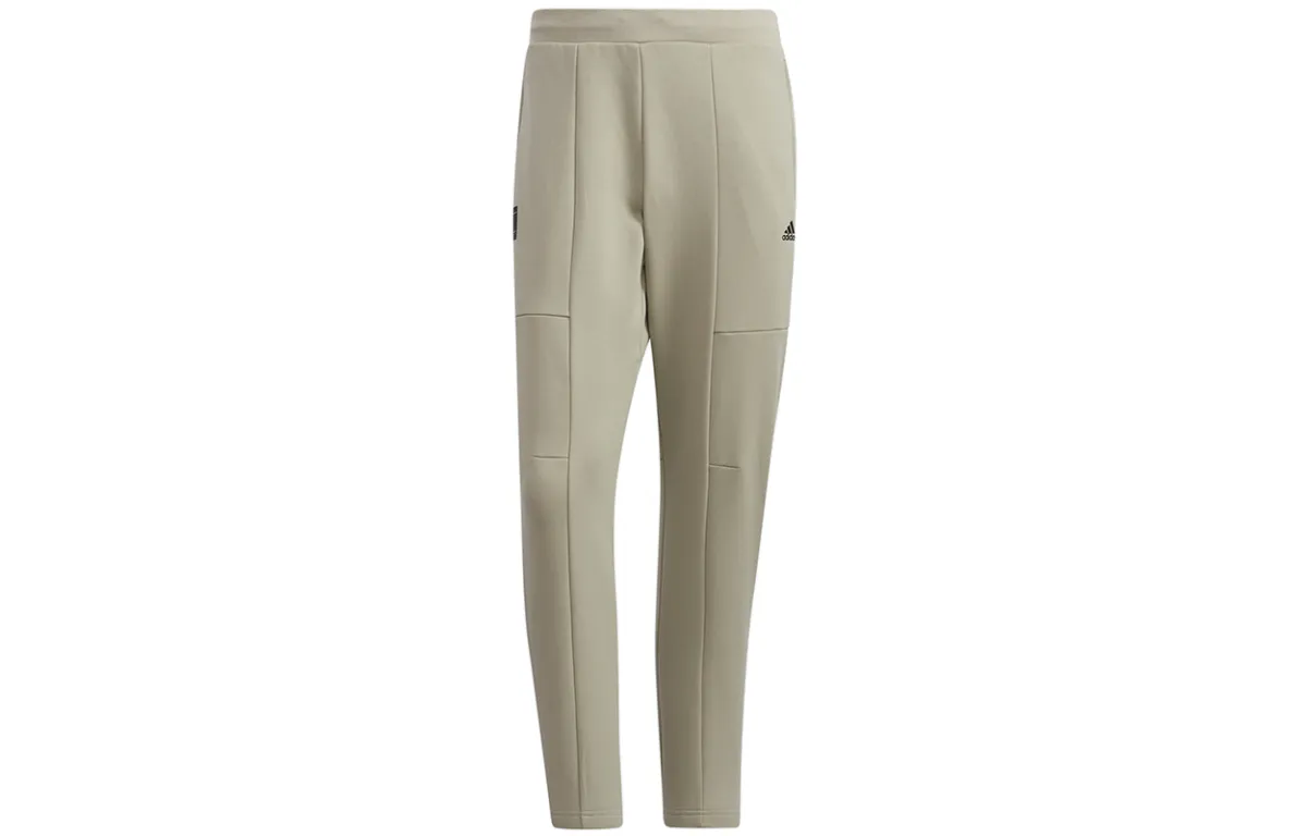 Adidas Wuji Series Knitted Sweatpants Men's Khaki Moderate Straight Fit Pants