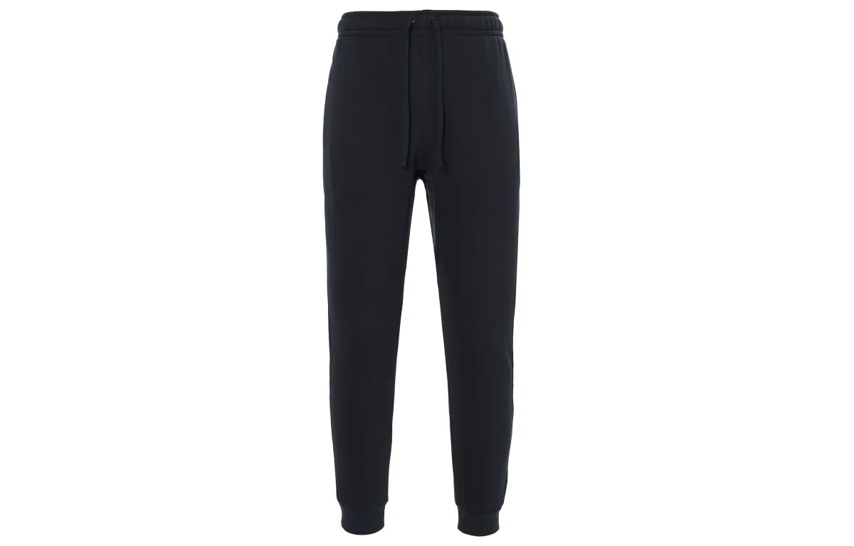 Nike Letter Fleece Lined Thermal Sweatpants Knitted Sweatpants Men's Black