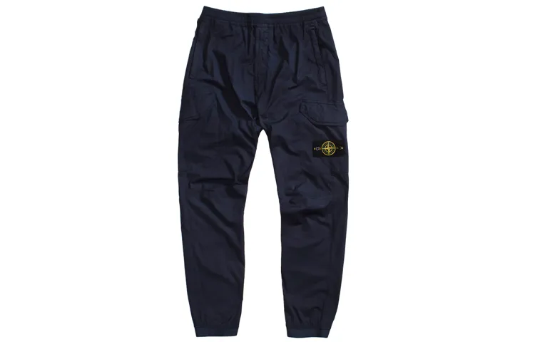 STONE ISLAND Knitted Sweatpants Men's Dark Blue