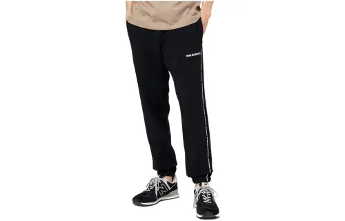 New Balance NB Essentials Knitted Sweatpants Men's Black Moderate Cuffed Pants