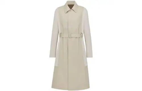 DIOR Trench Coats Men's Beige Lapel Moderate Other