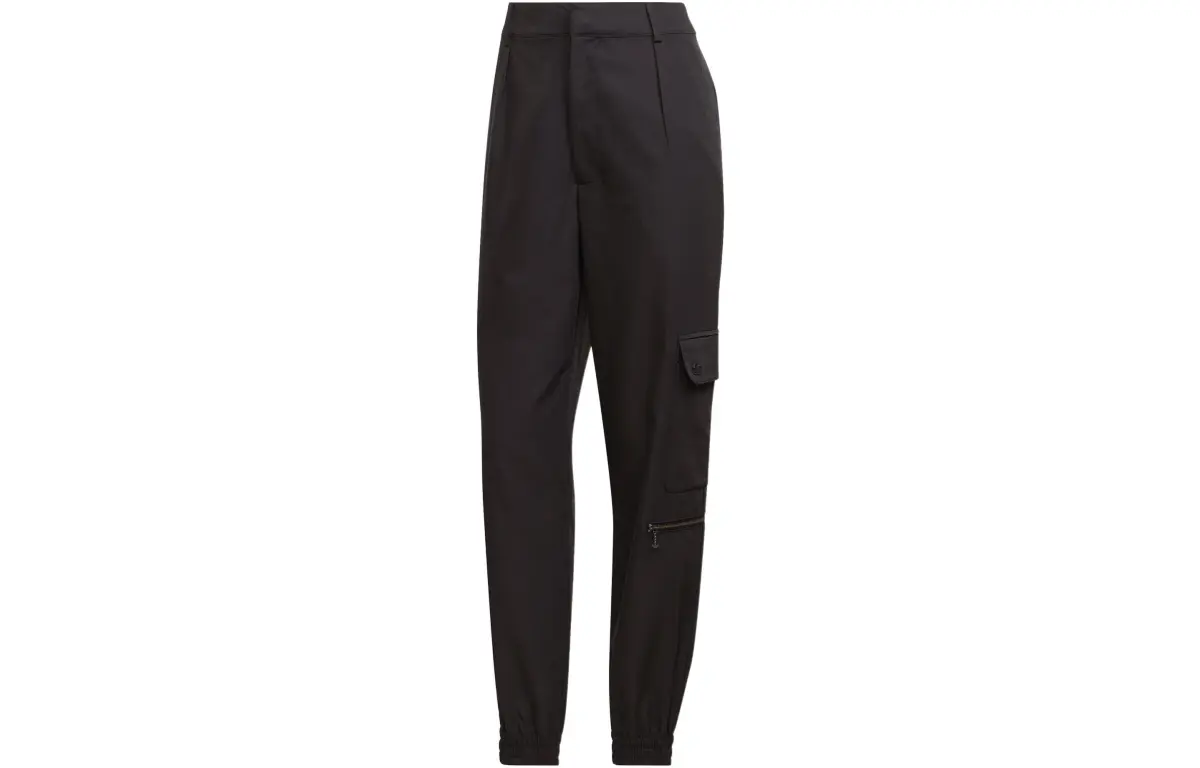 Adidas Knitted Sweatpants Unisex Black Moderate Cargo Pants