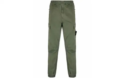 STONE ISLAND Casual Pants Men's Green Moderate Straight Fit Pants