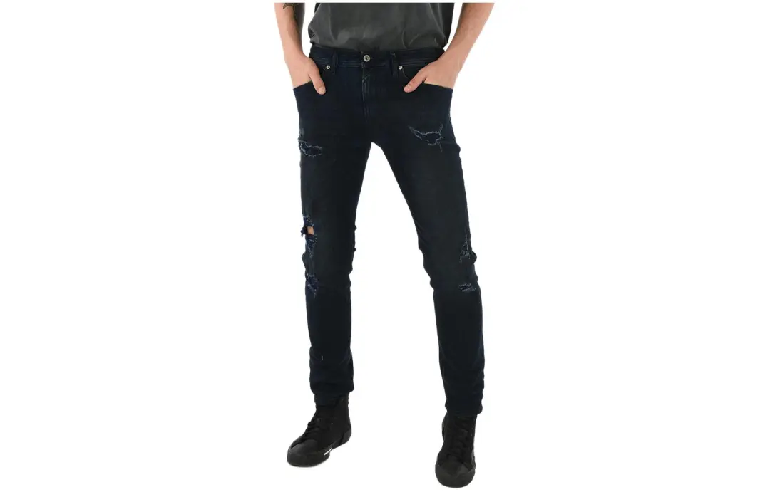 DIESEL Jeans Men's Navy Blue Moderate Straight Fit Pants