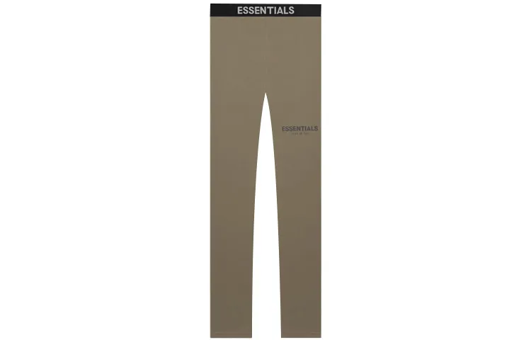 Fear Of God Essentials Dinosaur Series Knitted Sweatpants Unisex Wheat Brown Moderate Slim Fit Pants
