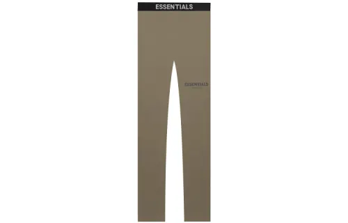 Fear Of God Essentials Dinosaur Series Knitted Sweatpants Unisex Wheat Brown Moderate Slim Fit Pants