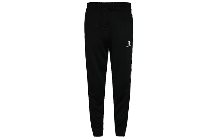 Converse Joggers Knitted Sweatpants Men's Black Moderate Cuffed Pants