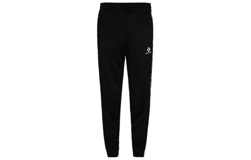 Converse Joggers Knitted Sweatpants Men's Black Moderate Cuffed Pants