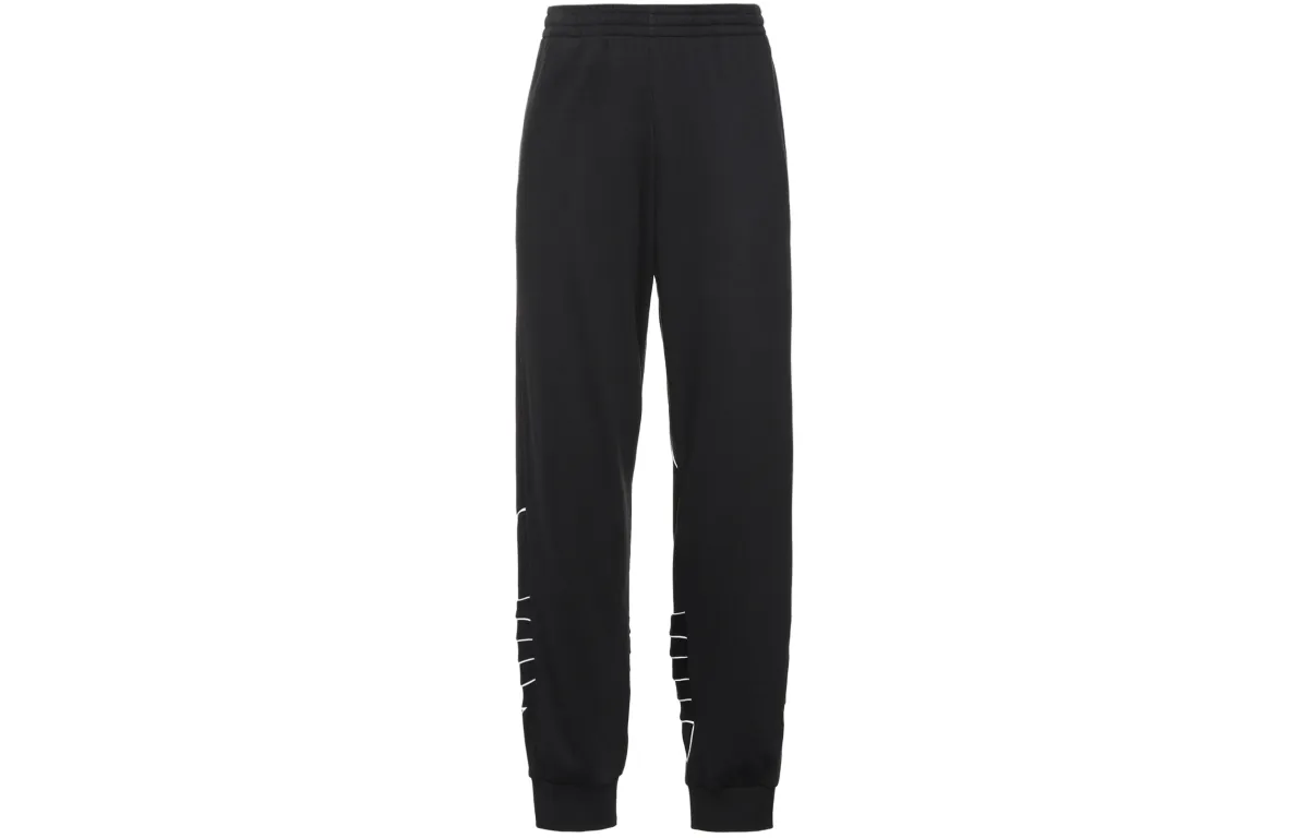 Adidas Originals Knitted Sweatpants Men's Black Moderate Cuffed Pants