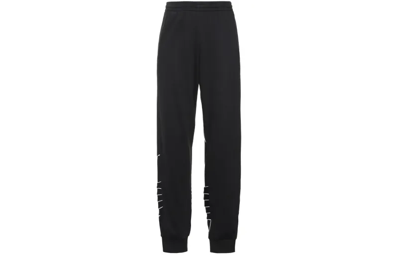 Adidas Originals Knitted Sweatpants Men's Black Moderate Cuffed Pants