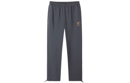 ANTA Life Collection Knitted Sweatpants Men's Gray Moderate Straight Fit Pants
