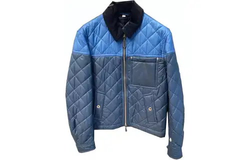 Burberry Puffer Jacket Men's Blue