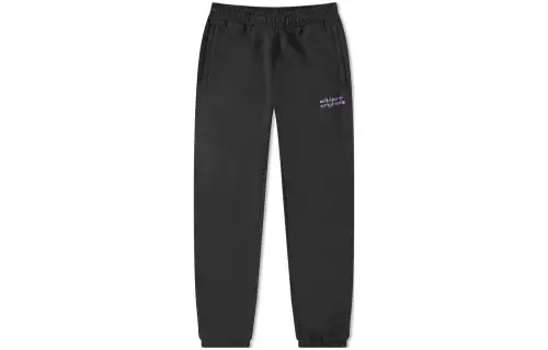Adidas Originals Knitted Sweatpants Men's Black Moderate Cuffed Pants