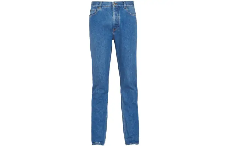 PRADA Jeans Men's Blue Moderate Slim Fit Pants
