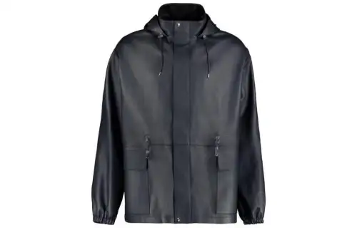 LOEWE SS22 Leather Jacket Men's Black