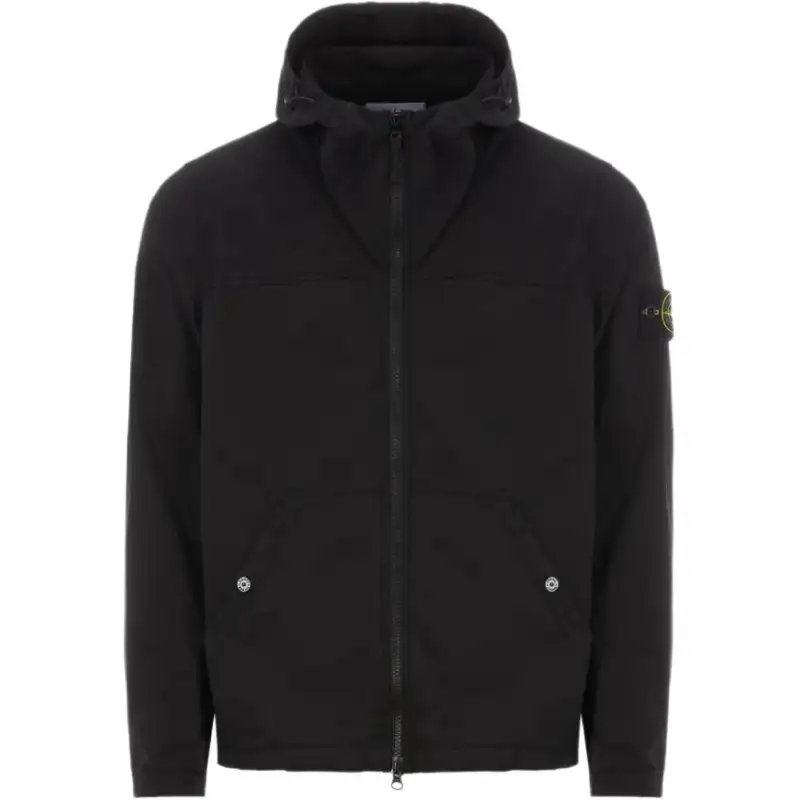 STONE ISLAND Zip-Up Hooded Overshirt