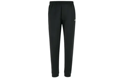 Li Ning Badminton Collection Knitted Sweatpants Men's Black Moderate Cuffed Pants