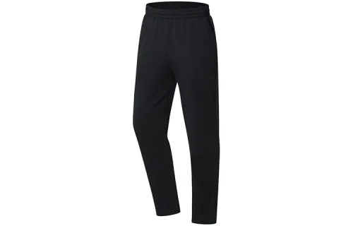 Li Ning Knitted Sweatpants Men's Black Moderate Straight Fit Pants