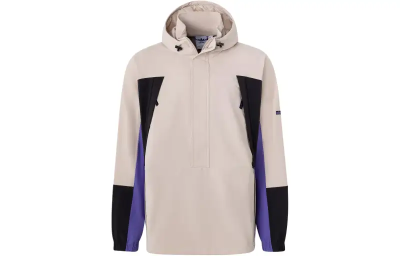 Adidas Originals Colorblock Anorak Jackets & Coats Men's Earth Umber