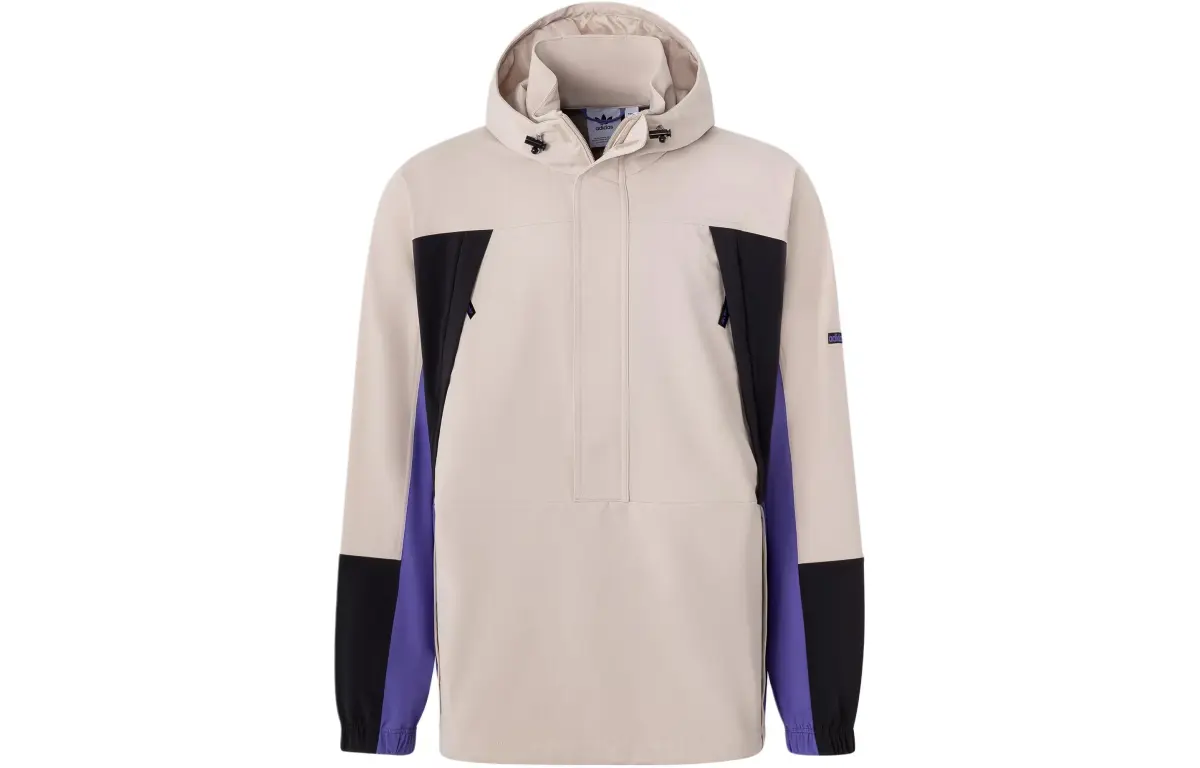 Adidas Originals Colorblock Anorak Jackets & Coats Men's Earth Umber