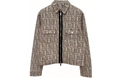 DIOR Jackets Men's Beige Lapel Moderate Other