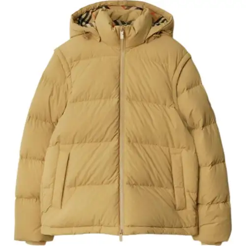 Burberry logo-patch puffer jacket