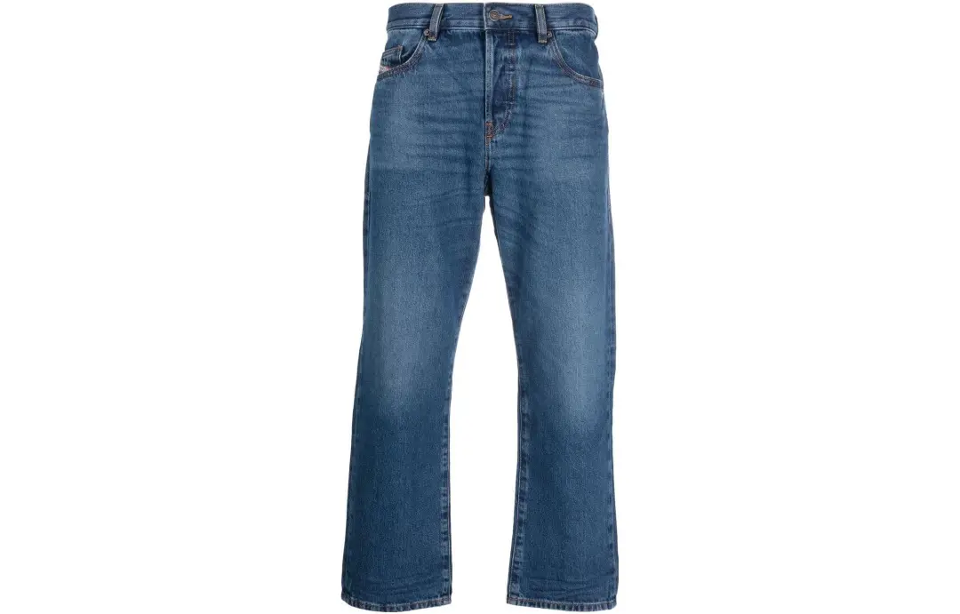 DIESEL Jeans Men's Blue Moderate Straight Fit Pants