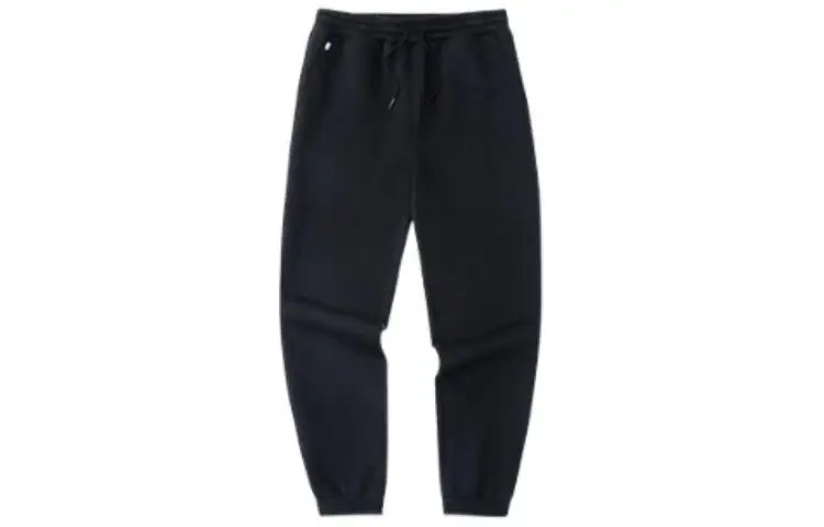 ANTA Life Collection Knitted Sweatpants Men's Black Moderate Cuffed Pants